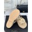 Chanel Lambskin tubular Platform Sandals with Camellia Beige 2024