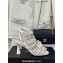 Chanel Lambskin tubular Heel Sandals with Camellia White 2024