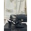 Chanel Lambskin tubular Heel Sandals with Camellia Black 2024