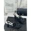 Chanel Lambskin tubular Heel Sandals with Camellia Black 2024