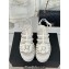 Chanel Lambskin tubular Platform Sandals with Ankle Strap and Camellia White 2024