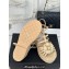 Chanel Lambskin tubular Platform Sandals with Ankle Strap and Camellia Beige 2024