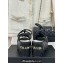 Chanel Lambskin tubular Platform Sandals with Ankle Strap and Camellia Black 2024