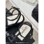 Chanel Lambskin tubular Platform Sandals with Ankle Strap and Camellia Black 2024