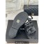 Chanel Lambskin tubular Platform Sandals with Ankle Strap and Camellia Black 2024