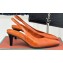 Loro Piana Heel 6.5cm Rebecca Slingbacks in Calfskin Brown 2024
