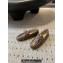 Miu Miu Unlined bleached leather loafers 5D123E Coffee 2024