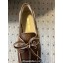 Miu Miu Unlined bleached leather loafers 5D123E Coffee 2024