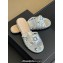 Chanel Lambskin tubular Mules with Camellia Silver 2024