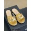 Chanel Lambskin tubular Mules with Camellia Gold 2024