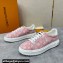 Louis Vuitton Monogram denim Time Out Women/Men Sneakers Pink
