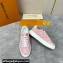 Louis Vuitton Monogram denim Time Out Women/Men Sneakers Pink