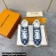 Louis Vuitton Monogram denim Time Out Women/Men Sneakers Dark Blue