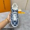 Louis Vuitton Monogram denim Time Out Women/Men Sneakers Dark Blue