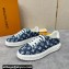 Louis Vuitton Monogram denim Time Out Women/Men Sneakers Dark Blue