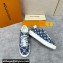 Louis Vuitton Monogram denim Time Out Women/Men Sneakers Dark Blue