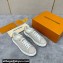 Louis Vuitton Perforated calf leather Time Out Women/Men Sneakers Gray