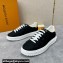 Louis Vuitton Perforated calf leather Time Out Women/Men Sneakers Black