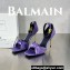 Balamin Heel 9.5cm Uma Satin Silk Sandals Purple 2024