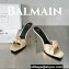 Balamin Heel 9.5cm Uma Satin Silk Mules Beige 2024