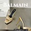 Balamin Heel 9.5cm Uma Satin Silk Mules Beige 2024