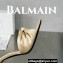 Balamin Heel 9.5cm Uma Satin Silk Mules Beige 2024
