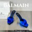 Balamin Heel 9.5cm Uma Satin Silk Mules Blue 2024