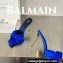 Balamin Heel 9.5cm Uma Satin Silk Mules Blue 2024