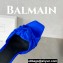 Balamin Heel 9.5cm Uma Satin Silk Mules Blue 2024