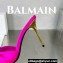 Balamin Heel 9.5cm Uma Satin Silk Mules Fuchsia 2024