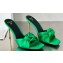 Balamin Heel 9.5cm Uma Satin Silk Mules Green 2024
