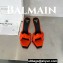 Balamin Heel 9.5cm Uma Satin Silk Mules Orange 2024