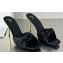 Balamin Heel 9.5cm Uma Satin Silk Mules Black 2024