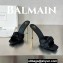 Balamin Heel 9.5cm Uma Satin Silk Mules Black 2024