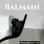 Balamin Heel 9.5cm Uma Satin Silk Mules Black 2024