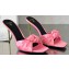 Balamin Heel 9.5cm Uma Satin Silk Mules Pink 2024