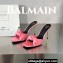 Balamin Heel 9.5cm Uma Satin Silk Mules Pink 2024