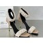 Balamin Heel 9.5cm Uma Shearling and Pearl Sandals Beige 2024