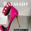 Balamin Heel 9.5cm Uma Shearling and Pearl Sandals Fuchsia 2024