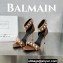 Balamin Heel 9.5cm Uma Shearling and Pearl Sandals Brown 2024