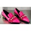Balamin Shearling and Pearl Coin Loafers Fuchsia 2024