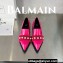 Balamin Shearling and Pearl Coin Loafers Fuchsia 2024