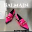 Balamin Shearling and Pearl Coin Loafers Fuchsia 2024