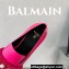 Balamin Shearling and Pearl Coin Loafers Fuchsia 2024