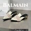 Balamin Shearling and Pearl Coin Mules White 2024
