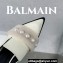 Balamin Shearling and Pearl Coin Mules White 2024