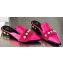 Balamin Shearling and Pearl Coin Mules Fuchsia 2024