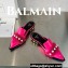 Balamin Shearling and Pearl Coin Mules Fuchsia 2024