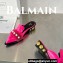 Balamin Shearling and Pearl Coin Mules Fuchsia 2024