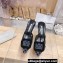 Manolo Blahnik Heel 7cm MAYSALEBI Mesh Checkered Mules Black/Gray